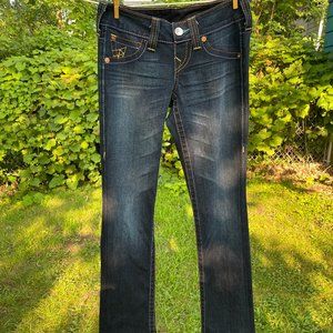 True Religion Rockstar Gina Mini Boot Cut Jegging Stretch Jeans Sz 25 GUC